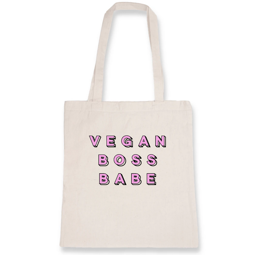 Vegan Boss Babe - Organic Cotton Tote Bag - Oat Milk Club