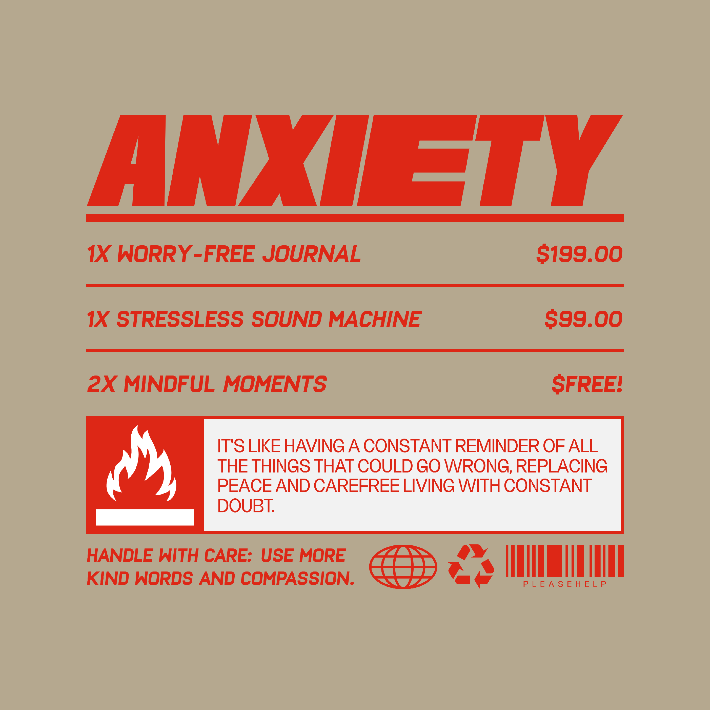 Anxiety - Organic Hoodie