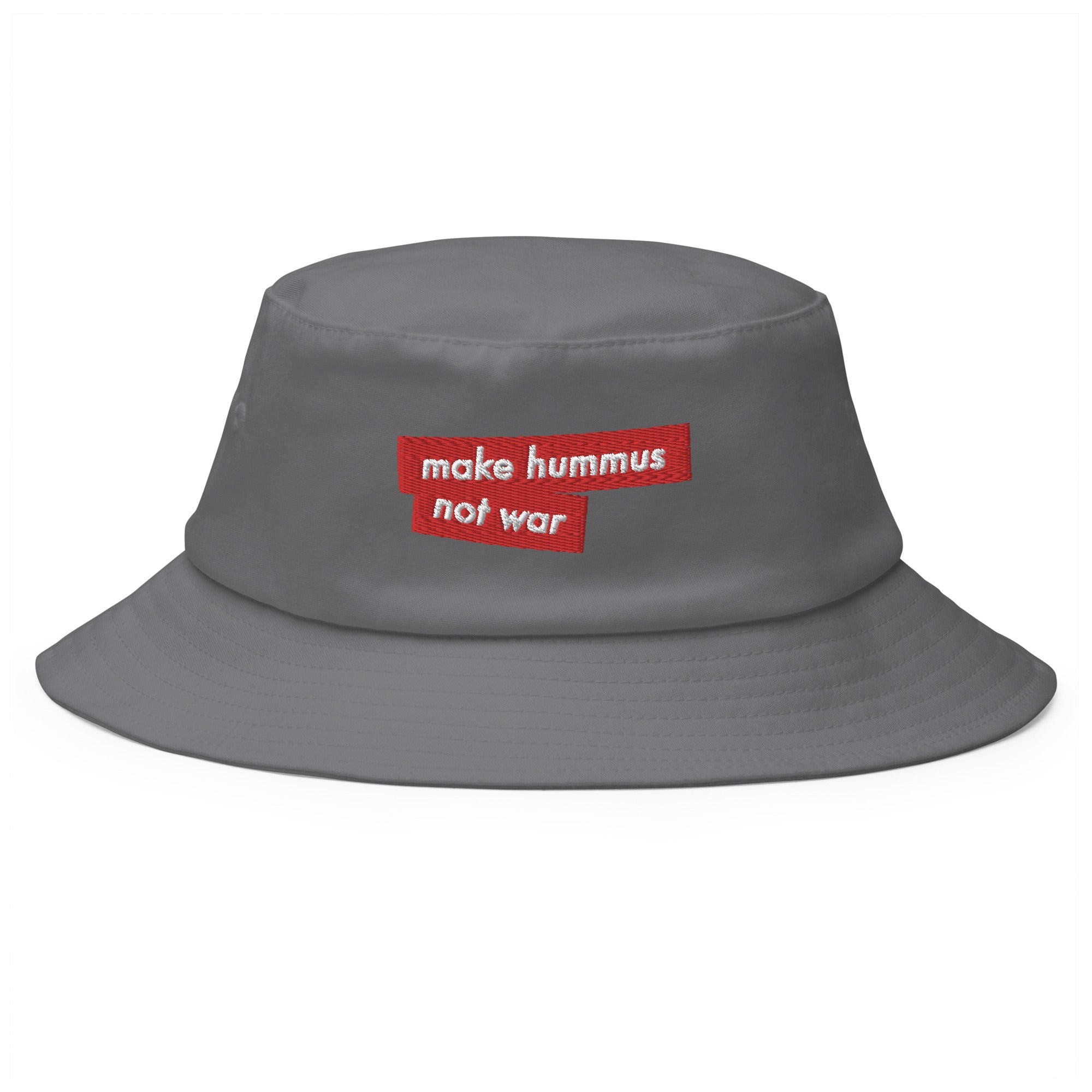 Make Hummus not War - Embroidered Bucket Hat
