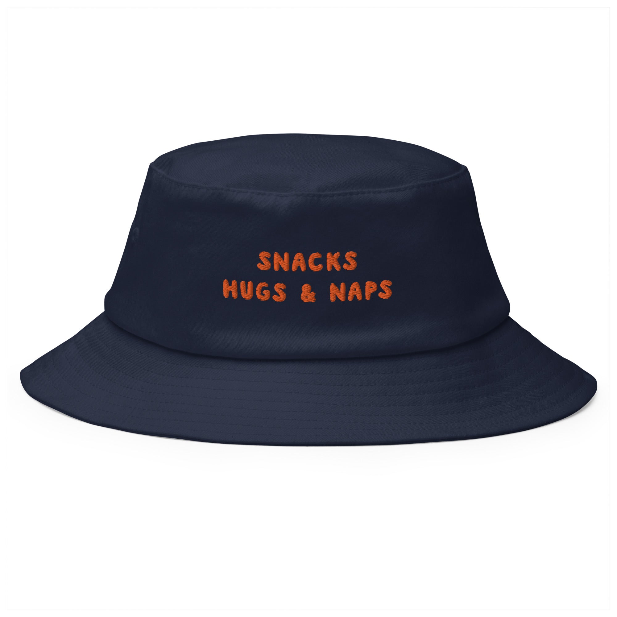 Snacks, Hugs & Naps - Embroidered Bucket Hat
