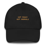 Load image into Gallery viewer, Eat pussy not animals - Embroidered Cap
