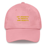 Load image into Gallery viewer, Eat spaghetti to forgetti your regretti - Embroidered Cap
