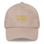 Load image into Gallery viewer, Eat spaghetti to forgetti your regretti - Embroidered Cap
