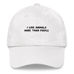 Load image into Gallery viewer, I like animals more than people - Embroidered Cap
