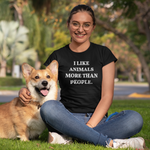 Load image into Gallery viewer, I like animals more than people - Unisex Organic T-shirt
