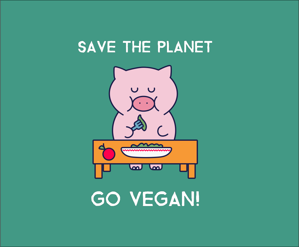 Save the Planet go Vegan - Organic Cotton Tote Bag - Oat Milk Club