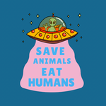 Load image into Gallery viewer, Save Animals eat Humans - Organic Unisex Sweatshirt
