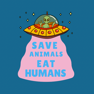 Save Animals eat Humans - Organic Unisex Sweatshirt