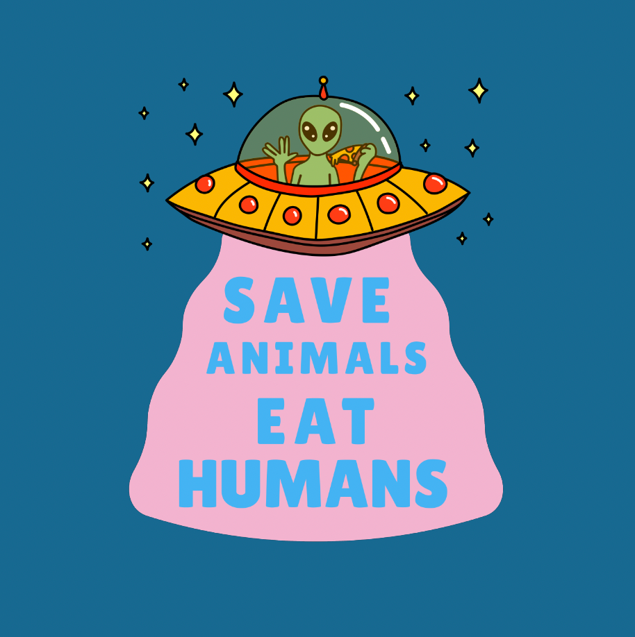Save Animals eat Humans - Organic Unisex Hoodie