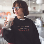 Load image into Gallery viewer, I&#39;m just here for the snacks - Organic Unisex Sweatshirt
