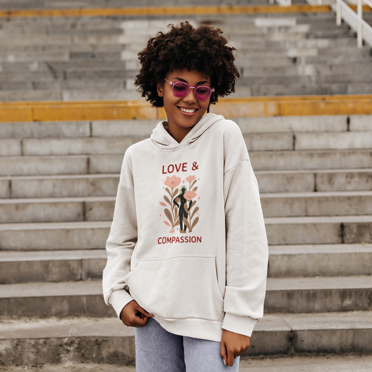 Love and Compassion - Organic Unisex Hoodie