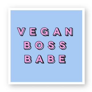 Vegan Boss Babe - 5 Units Sticker - Oat Milk Club