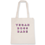 Load image into Gallery viewer, Vegan Boss Babe - Organic Cotton Tote Bag - Oat Milk Club
