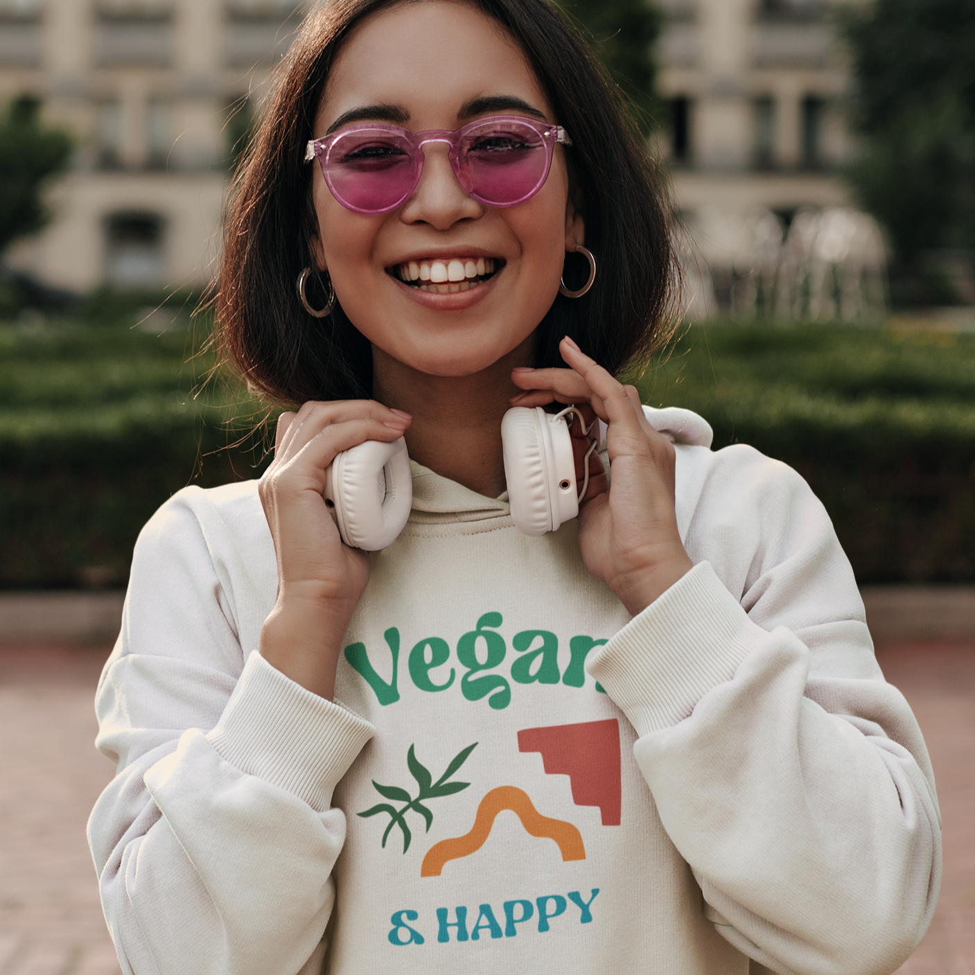 Vegan & Happy - Organic Unisex Hoodie