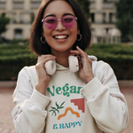 Load image into Gallery viewer, Vegan &amp; Happy - Organic Unisex Hoodie
